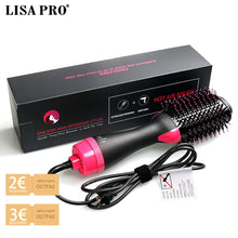 Load image into Gallery viewer, Lisapro Dropshipping 2 IN 1 One Step Hair Dryer Hot Air Brush Hair Straightener Comb Curling brush hair styling tools