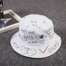 Load image into Gallery viewer, Men Women Bucket Hats women Street Style Harajuku Letters Print Outdoor Sunscreen Cotton travel Hunting Cap hats wholesale