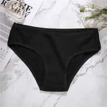Load image into Gallery viewer, FINETOO Cotton Women's Panties Sexy Lace Underwear Solid Color Briefs For Women M-XL Sexy Underpants Comfortable Female Lingerie