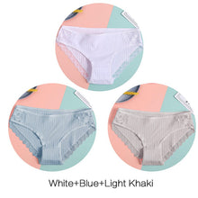 Load image into Gallery viewer, FINETOO Women's Panties 3Pcs/set Soft Cotton Underwear M-XL Sexy Lace Panty Women Underpants Girl Briefs Fashion Female Lingerie