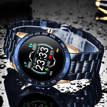 Load image into Gallery viewer, LIGE Steel Band Smart Watch Men Heart Rate Blood Pressure Monitor Sport Multifunction Mode Fitness Tracker Waterproof Smartwatch