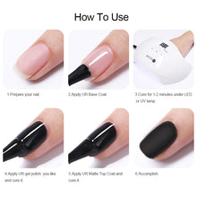 Load image into Gallery viewer, UR SUGAR 7.5ml Matte Nail Gel Polish Purple Series Hybrid Varnish Nail Art Semi Permanent UV Gel Varnish Soak Off Matte Top Coat