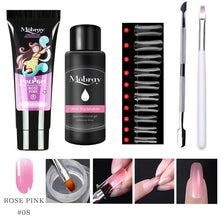Load image into Gallery viewer, Poly nail gel Kit Nail Extension Poly Gel Set With Nial Tips Dual Form Qiuck Dry Builder Gel For Manicure Finger Extend Brush