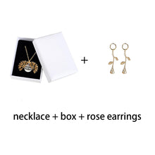 Load image into Gallery viewer, 2019 New Women Gold Necklace You are my sunshine Open Locket Sunflower Pendant Necklace Men Gifts Free Dropshipping