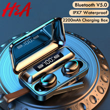 Load image into Gallery viewer, H&A Bluetooth V5.0 Earphones Wireless Headphones With Microphone Sports Waterproof Headsets 2200mAh Charging Box For Android