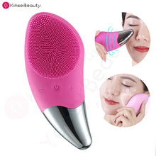 Load image into Gallery viewer, Mini Electric Facial Cleansing Brush Silicone Sonic Face Cleaner Deep Pore Cleaning Skin Massager Face Cleansing Brush Device