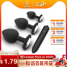 Load image into Gallery viewer, Soft Silicone Anal Butt Plug Prostate Massager Adult Gay Products Anal Plug Mini Erotic Bullet Vibrator Sex Toys for Women Men