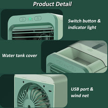 Load image into Gallery viewer, Dropshipping Home Mini Air Conditioner Portable Air Cooler USB Personal Space Cooler Fan Air Cooling Fan Rechargeable Fan Desk