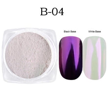 Load image into Gallery viewer, Holographic Powder on Nails Laser Silver Glitter Chrome Nail Powder DIP Shimmer Gel Polish Flakes for Manicure Pigment CH1028-4