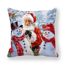 Load image into Gallery viewer, Happy New Year 2021 Merry Christmas Decorations for Home Santa Claus Snowman Elk Style Cushion Cover 45x45cm for Sofa Car Seat