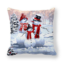 Load image into Gallery viewer, Happy New Year 2021 Merry Christmas Decorations for Home Santa Claus Snowman Elk Style Cushion Cover 45x45cm for Sofa Car Seat