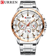Load image into Gallery viewer, CURREN Wrist Watch Men Waterproof Chronograph Military Army Stainless Steel Male Clock Top Brand Luxury Man Sport Watches 8363