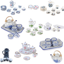 Load image into Gallery viewer, 15/8/9/4/2Pcs 1:12 Dolls House Miniature Mugs Dish Cups Pot Set Direction Furniture Toys Coffee Tea Cups Dollhouse Accessory