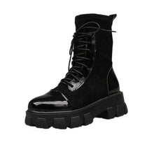 Load image into Gallery viewer, Women Boots Black Sock Boots 2020 New Punk Gothic Women's Ankle Shoes Platform Shoes Women White Sock Boots Cool Ladies