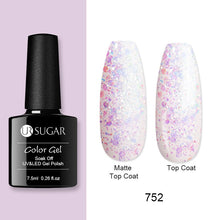 Load image into Gallery viewer, UR SUGAR Nude Glitter Gel Nail Polish Varnish Pink Rose Gold Shimmer Soak Off UV LED Nails Gel varnish 7.5ml