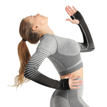 Load image into Gallery viewer, X-HERR Seamless High Waist Sport Workout Tights Striped Running Gym Fitness Yoga Tight Active Leggings