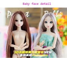 Load image into Gallery viewer, BJD Doll 30cm 20 Movable Jointe Dolls 3D Eyes Bjd Plastic Doll for Girls Toys Long Wig Female Nude Body Fashion Christmas Gift