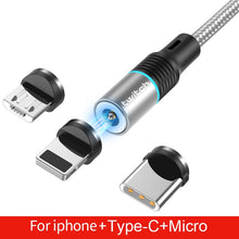 Load image into Gallery viewer, Twitch 2m Magnetic Micro USB Cable For iPhone Samsung Android Mobile Phone Fast Charging USB Type C Cable Magnet Charger Wire