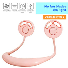 Load image into Gallery viewer, Portable 1200 2000 mAre USB Mini Fan Neck Fan Rechargeable Small Portable Sports Fan light Usb Desk Hand Air Conditioner cooler