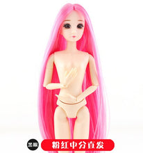 Load image into Gallery viewer, BJD Doll 30cm 20 Movable Jointe Dolls 3D Eyes Bjd Plastic Doll for Girls Toys Long Wig Female Nude Body Fashion Christmas Gift