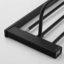 Load image into Gallery viewer, Tuqiu Bathroom Accessories Corner Shellf Paper Holder,Towel Holder,Towel Rack,Toilet Brush Holder Black Square Bathroom Hardware