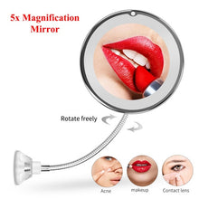 Load image into Gallery viewer, Dropshipping LED Mirror Flexible Makeup Mirror with Led Light Vanity Mirrors 10X Magnifying Mirrors Light Cosmetic Miroir