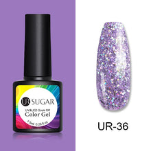 Load image into Gallery viewer, UR SUGAR Nude Glitter Gel Nail Polish Varnish Pink Rose Gold Shimmer Soak Off UV LED Nails Gel varnish 7.5ml