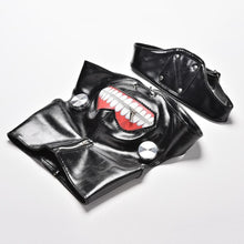 Load image into Gallery viewer, new Party Cosplay costume Anime Adjustable Zipper Halloween Accessories PU Leather Japanese Blinder Kaneki Ken Tokyo Ghoul Mask