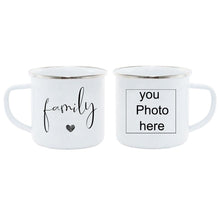 Load image into Gallery viewer, Personalized photo print Enamel MUG Coffee Milk Tea Cup Travel mug Unique Gifts