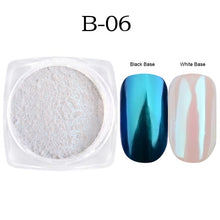 Load image into Gallery viewer, Holographic Powder on Nails Laser Silver Glitter Chrome Nail Powder DIP Shimmer Gel Polish Flakes for Manicure Pigment CH1028-4