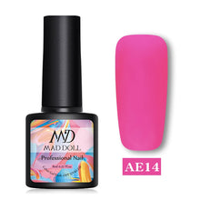 Load image into Gallery viewer, MAD DOLL 8ml 60 Colors Gel Nail Polish Nail Color Nail Gel varnish Soak Off UV Gel Varnish Base Coat No Wipe Top Coat
