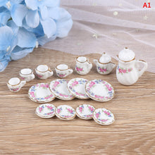 Load image into Gallery viewer, 15/8/9/4/2Pcs 1:12 Dolls House Miniature Mugs Dish Cups Pot Set Direction Furniture Toys Coffee Tea Cups Dollhouse Accessory