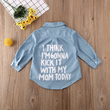 Load image into Gallery viewer, 2-7Y Autumn Toddler Kids Baby Girl Shirts Tops Clothes Denim Letter Print Long Sleeve Tops Shirt Warm Coat Shirt