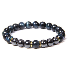 Load image into Gallery viewer, Buddha Bracelet Men Red Tiger Eye Natural Stone 8mm Black Obsidian Hematite Beads Elastic Charm Bracelets Homme Jewelry Gift