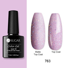 Load image into Gallery viewer, UR SUGAR Nude Glitter Gel Nail Polish Varnish Pink Rose Gold Shimmer Soak Off UV LED Nails Gel varnish 7.5ml