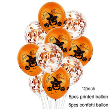 Load image into Gallery viewer, Scary Halloween Pumpkin Ghost Spider Confetti Balloon Latex Happy Halloween Decoration Kids Air Baloons Birthday Party Supplies