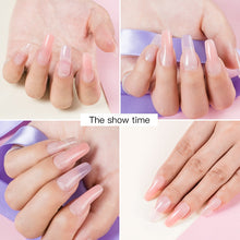 Load image into Gallery viewer, MEET ACROSS Poly UV Gel Set Nail Gel Kit 20/30ml Crystal Builder Clear Colors Gel with Lamp Gel Nail Polish For Nail Extensions