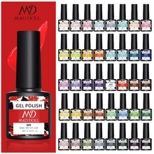 Load image into Gallery viewer, MAD DOLL 8ml 60 Colors Gel Nail Polish Nail Color Nail Gel varnish Soak Off UV Gel Varnish Base Coat No Wipe Top Coat