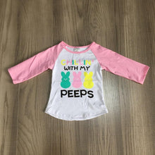 Load image into Gallery viewer, baby kids Easter clothes boys/girls spring raglans children bunny clothing wholesale