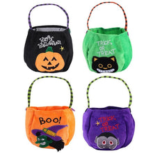Load image into Gallery viewer, Halloween Trick or Treat Candy Bag Kids Sugar Holder Pouch Sacks Gift Bags Food Container Pumpkin Witches Tote Storage Baskets