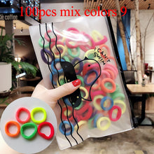 Load image into Gallery viewer, 50/100pcs/Set Girls Colorful Nylon Small Elastic Hair Bands Children Ponytail Holder Scrunchie Headband Kids Hair Accessories