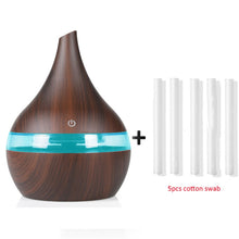 Load image into Gallery viewer, 300ml USB Air Humidifier Electric Aroma Air Diffuser Essential Oil Wood Ultrasonic Aromatherapy Cool Mist Maker for Home Car