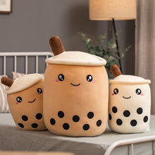 Load image into Gallery viewer, real-life bubble tea plush toy stuffed food milk tea soft doll boba fruit tea cup pillow cushion kids toys birthday gift