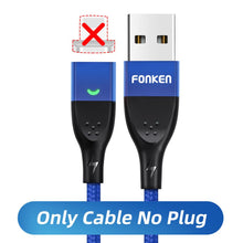 Load image into Gallery viewer, FONKEN Magnetic Cable Micro USB Type C Magnetic Charging Cables Magnetic Charger for iPhone Samsung Huawei Xiaomi Quick Charge