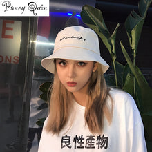Load image into Gallery viewer, Men Women Bucket Hats women Street Style Harajuku Letters Print Outdoor Sunscreen Cotton travel Hunting Cap hats wholesale