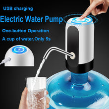 Load image into Gallery viewer, Home Gadgets Water Bottle Pump Mini Barreled Water Electric Pump USB Charge Automatic Portable Water Dispenser Drink Dispenser
