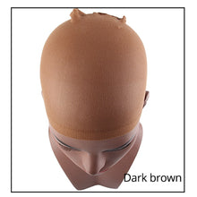 Load image into Gallery viewer, Alileader 2Pcs High Quality Wig Cap Brown Stocking Cap To Christmas Cosplay Wig Caps Stocking Elastic Liner Mesh For Making Wigs