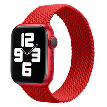 Load image into Gallery viewer, Braided Solo Loop silicone Strap For Apple Watch band 44mm 40mm 38mm 42mm Elastic Bracelet for iWatch Series 6 SE 5 4 3