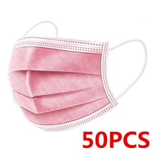 Load image into Gallery viewer, 5/30/50/100/200pcs Disposable Masks Non-woven Face Masks 3 layer Ply Filter Anti Dust Breathable Adult Mouth Mask Black IN STOCK