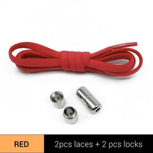Load image into Gallery viewer, TILUSERO New Elastic Shoelaces Metal Capsule Button No Tie Shoe Laces